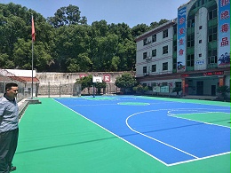 祝贺湖南湘西强戒所900平方丙烯酸球场完工！