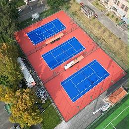 四川大学望江校区5毫米弹性丙烯酸网球场2300平方顺利完工！
