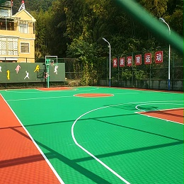 浙江绍兴市柯桥区福全街道锦坞村村委会896平方3mm弹性丙烯酸球场完工!