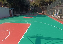 四川凉山西昌彝族自治州西昌市950平9mm硅pu球场顺利完工！